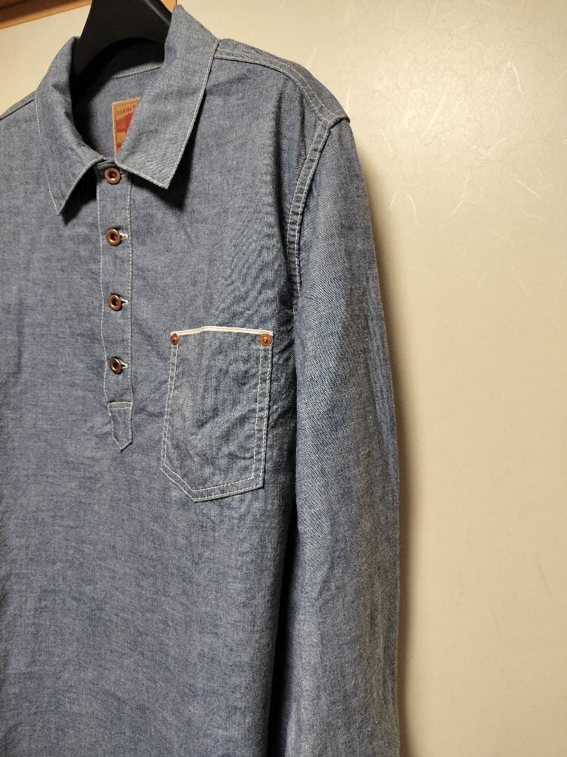 FOB FACTORY　FOBファクトリー　シャンブレー プルオーバーシャツ