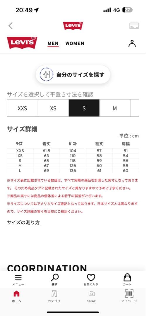 Levi’s シングルライダース