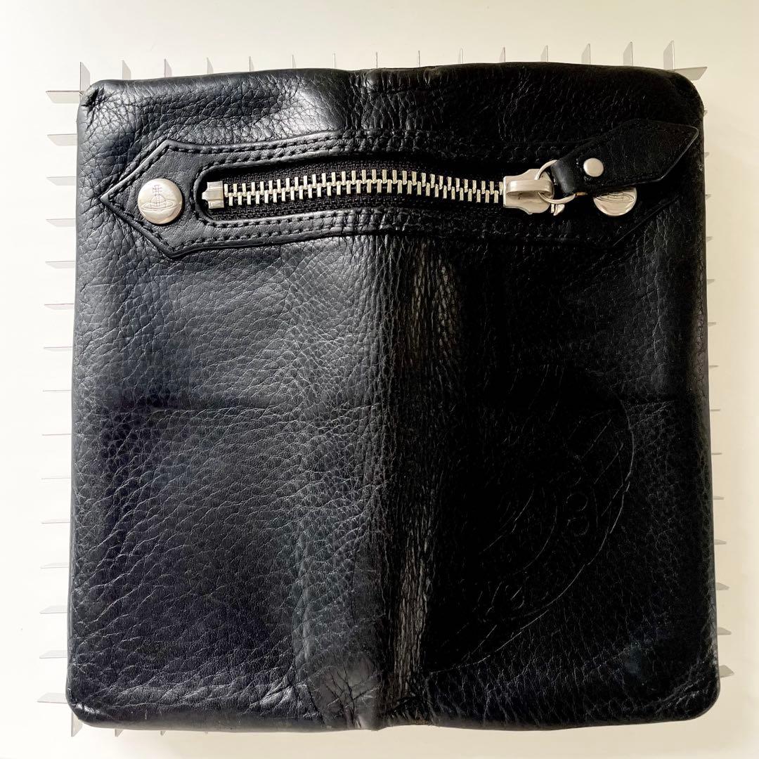 ヴィヴィアンウエストウッド ライダース ウォレット 長財布 ジップ ブラック