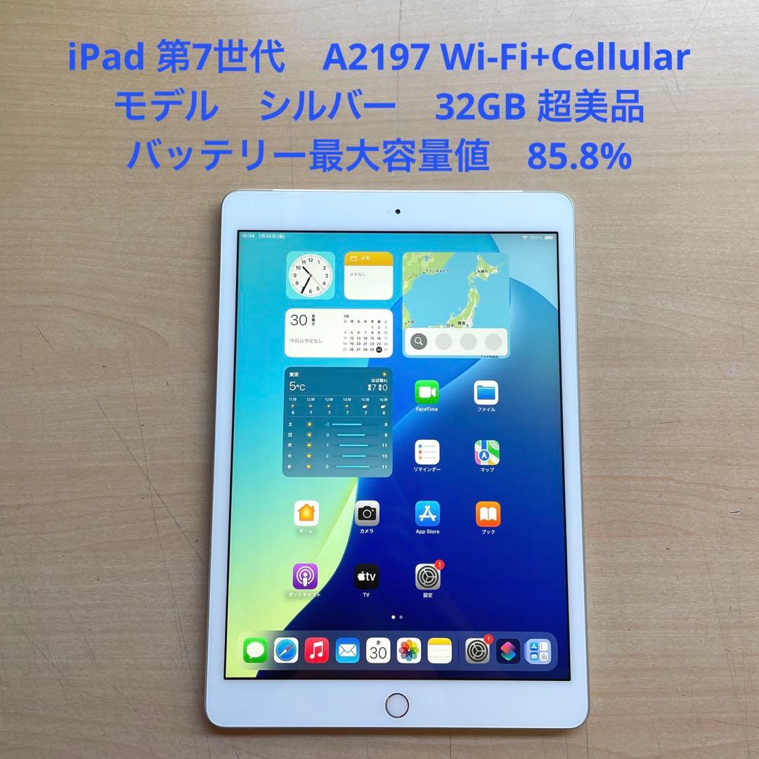 iPad 第7世代 Wi-Fi+Cellular シルバー　32GB 超美品#5