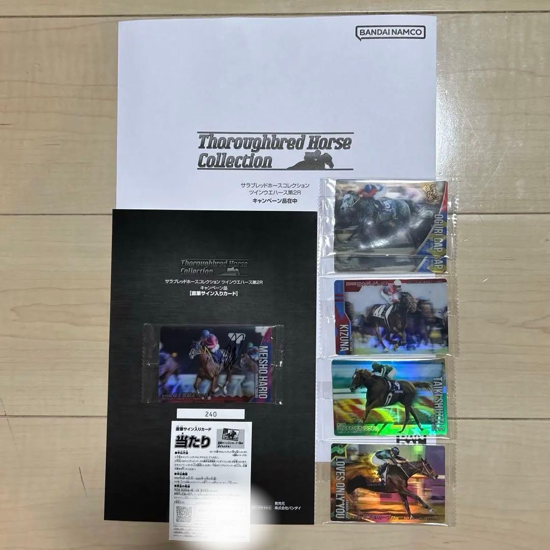 最終値下げ‼️サラブレッドホースコレクション　メイショウハリオ　浜中俊　直筆サイン