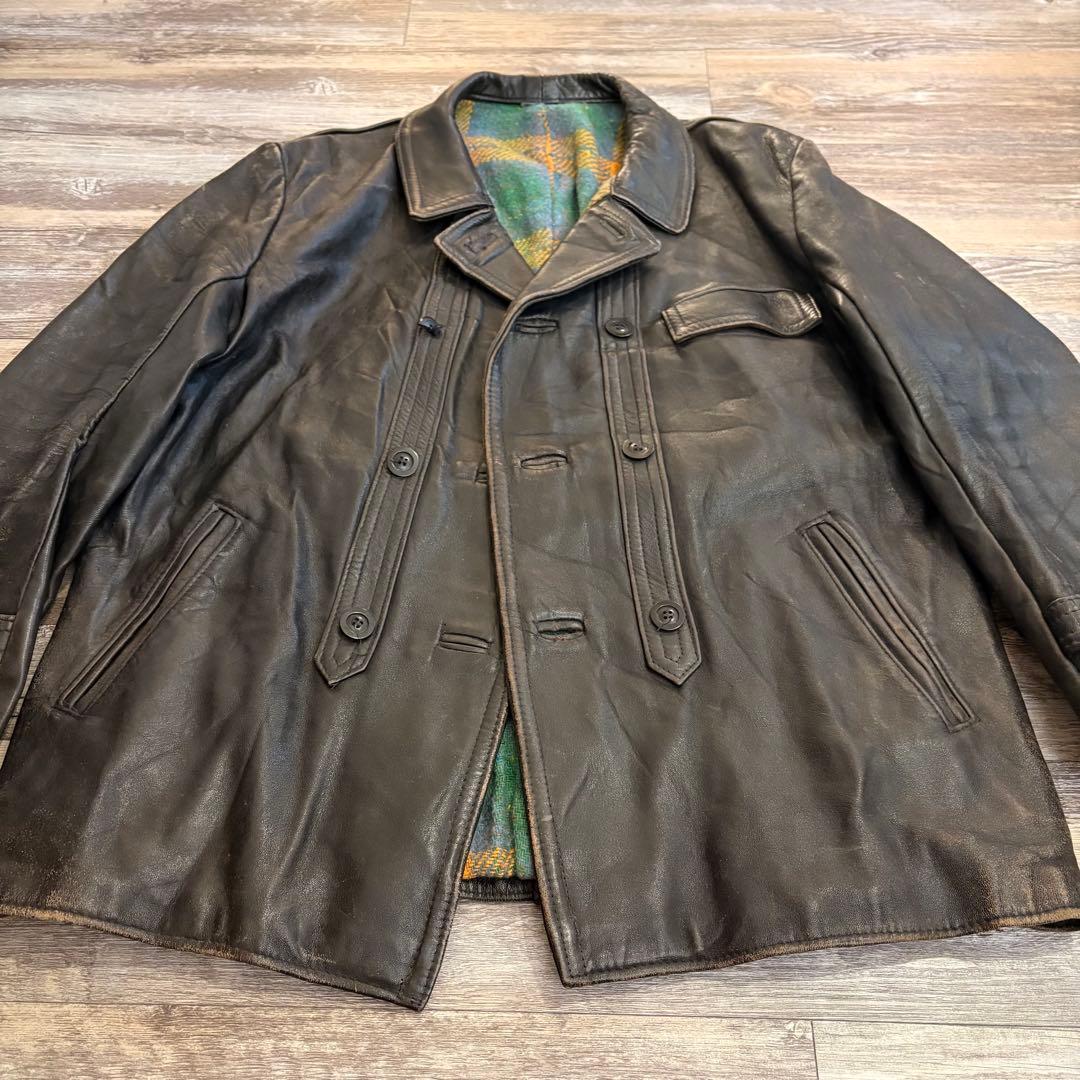 35　コルビジェジャケット 本革 フレンチ ヴィンテージ レザー