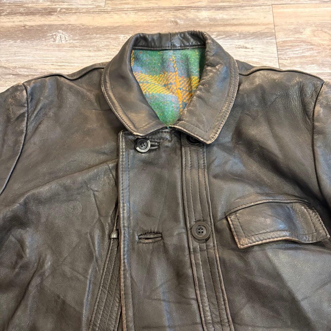 35　コルビジェジャケット 本革 フレンチ ヴィンテージ レザー