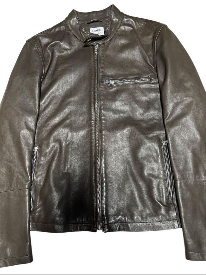 ✨️美品✨️ 定価30万 エンメティ EMMETI ラムスキン ライダースジャケット