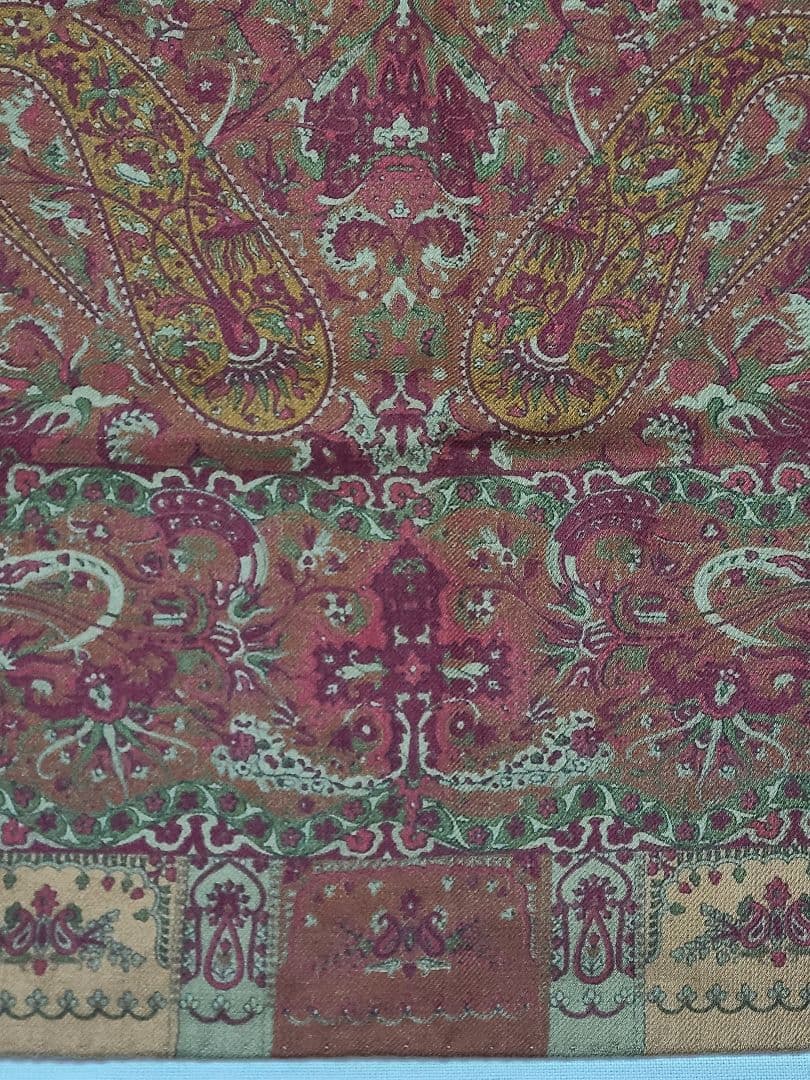 値下げ♪ETRO ペイズリー柄 シルク ウール ストール ショール 大判