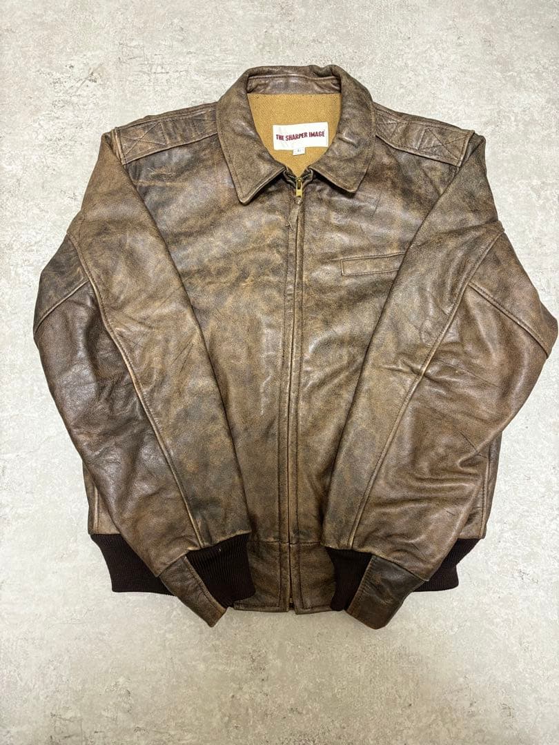 THE SHARPER IMAGE 本革 レザージャケット 短丈 ヴィンテージ