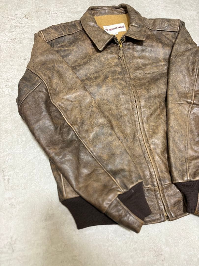 THE SHARPER IMAGE 本革 レザージャケット 短丈 ヴィンテージ