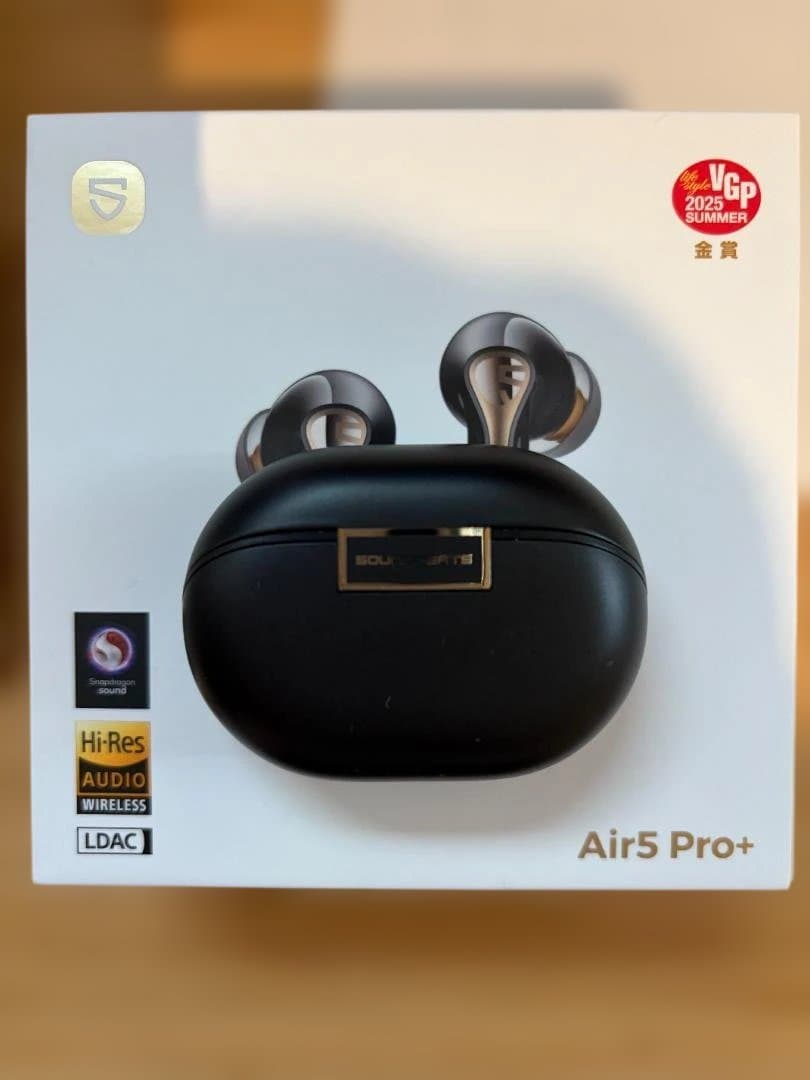 SOUNDPEATS Air5 Pro+ ワイヤレスイヤフォン ブラック