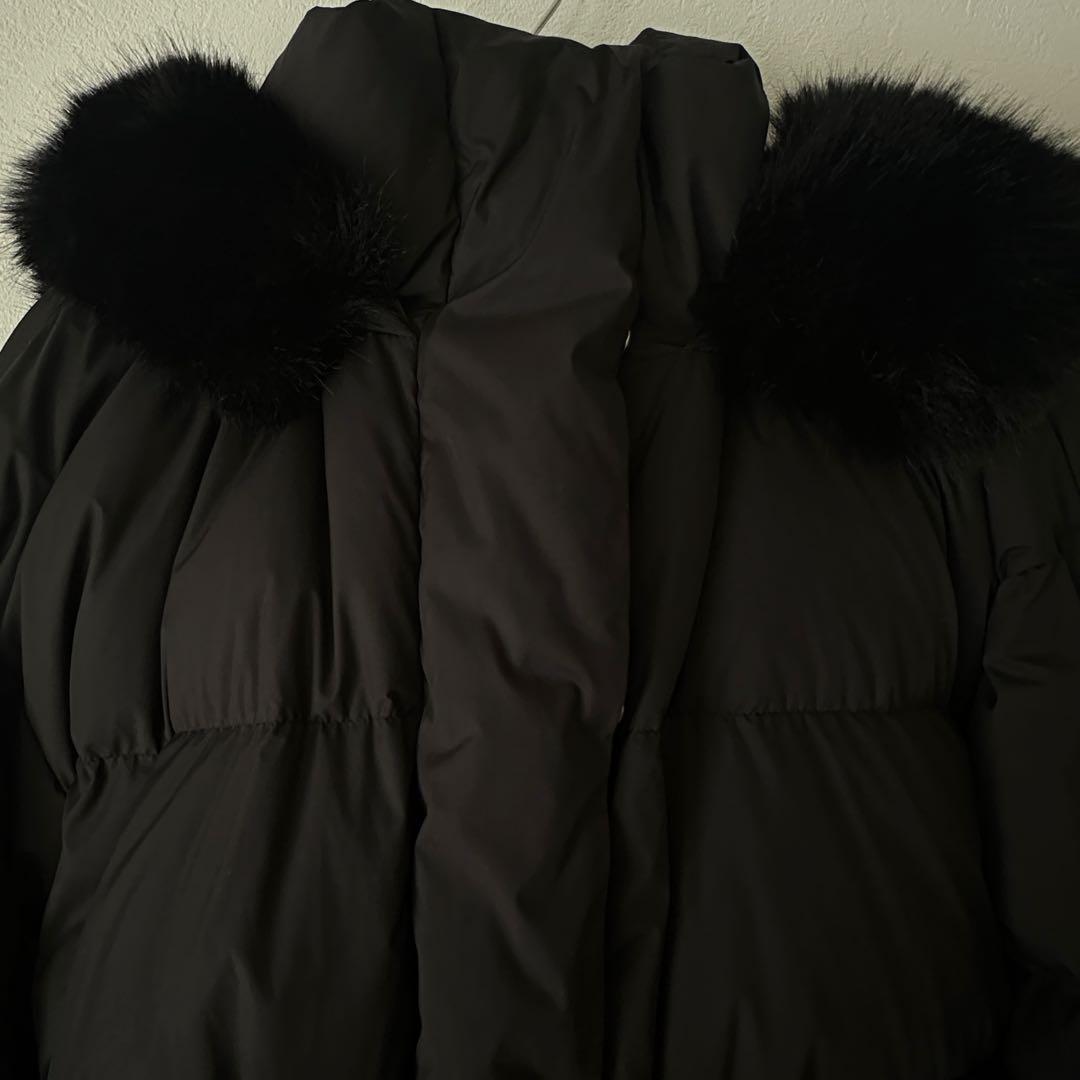 完売⭐︎フレイアイディー フードファーショートダウンコート　黒 ブラック 0 S