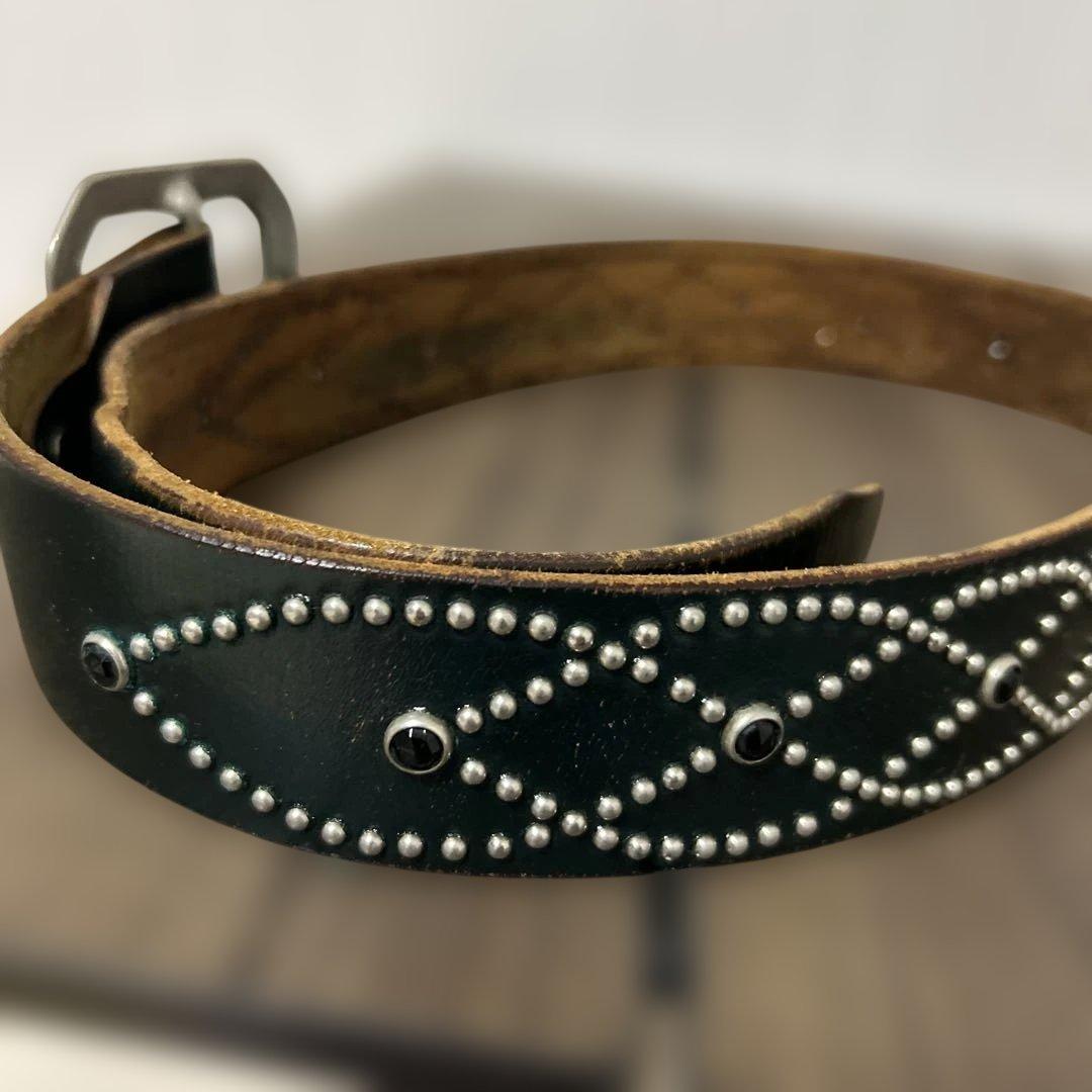 (早い者勝ち)HTC スタッズベルト　深緑　32 アメカジ　激レア　ヴィンテージ