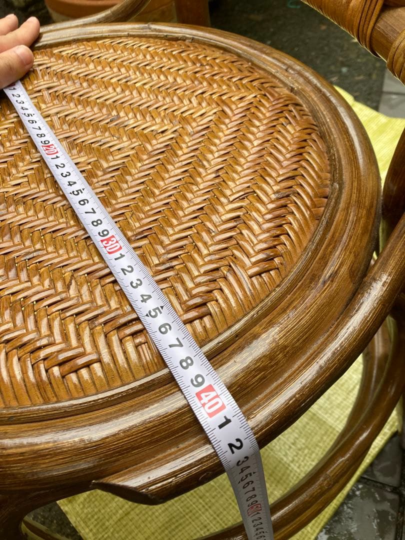 ラタンチェア　ラタン椅子　ヴィンテージ　藤椅子　レトロチェア　バンブー椅子　2脚