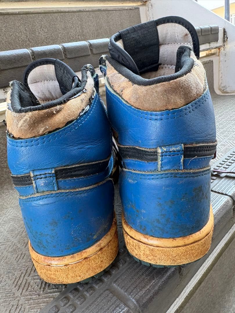 エアジョーダン1オリジナル 黒青85年製