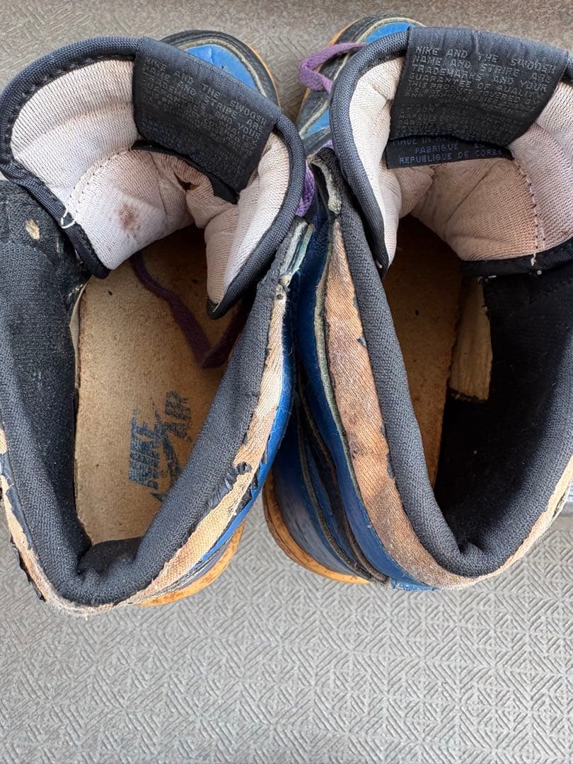 エアジョーダン1オリジナル 黒青85年製