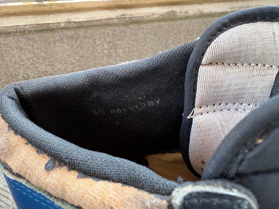 エアジョーダン1オリジナル 黒青85年製