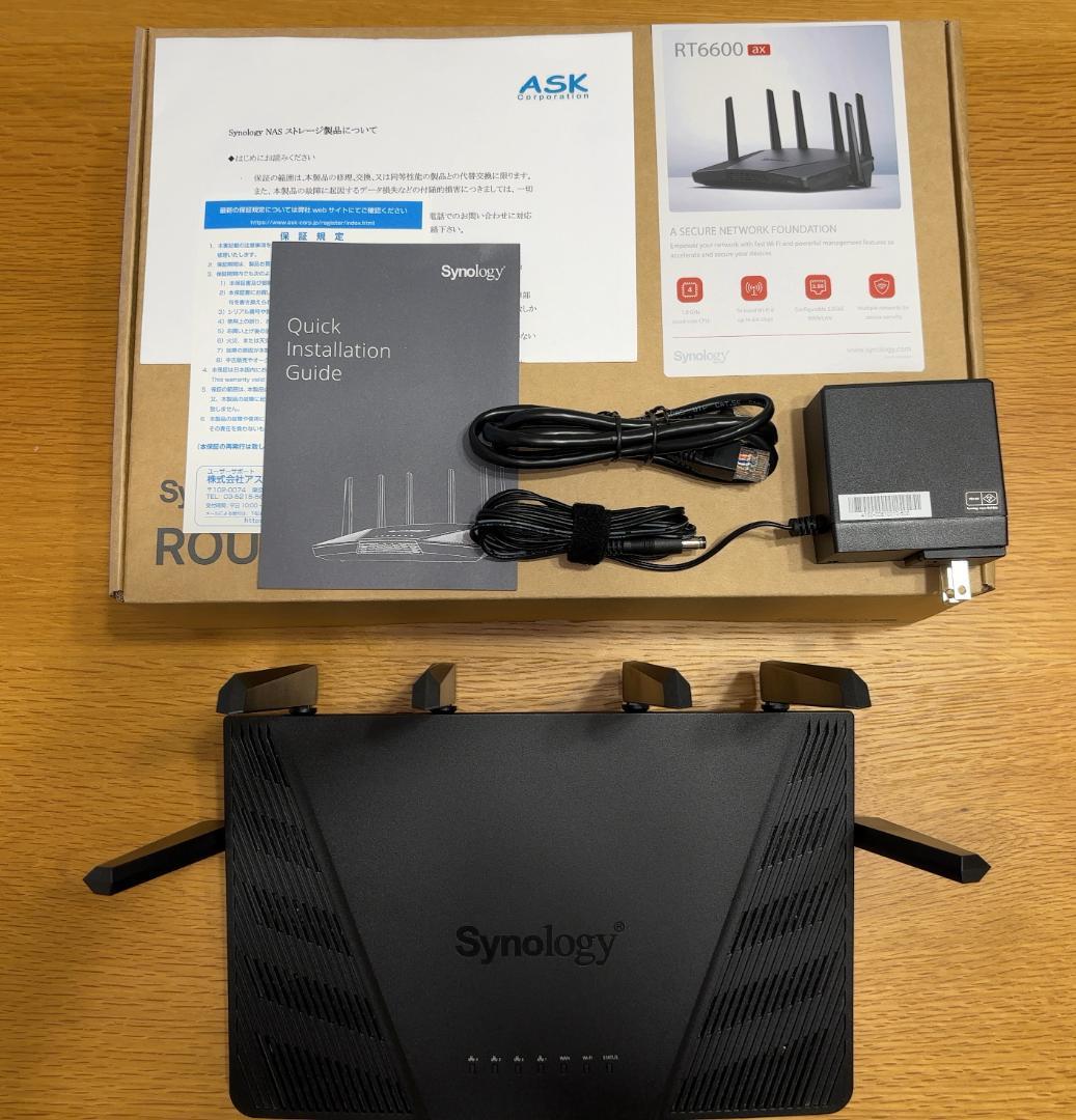 Synology RT6600ax 無線LANルーター 6本アンテナ