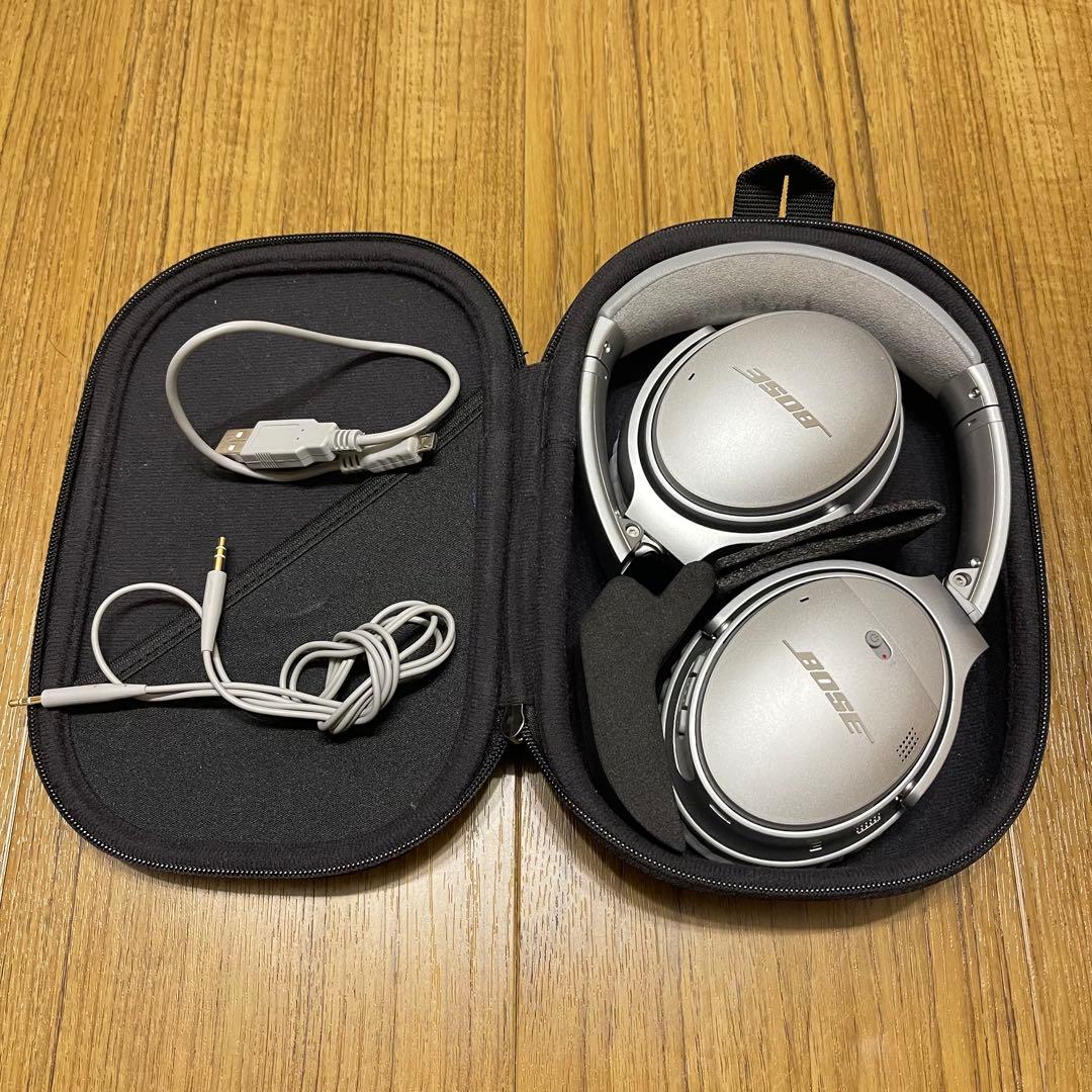 美品！完備品BOSE QUIETCOMFORT35 ll シルバーヘッドホン