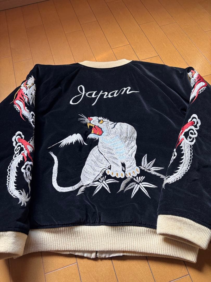 シルバーストーン スカジャン スーベニアジャケット 38 別珍 手振り刺繍