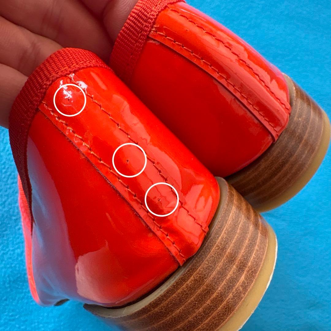 【美品】「repetto」マイケル エナメルシューズ　オレンジ