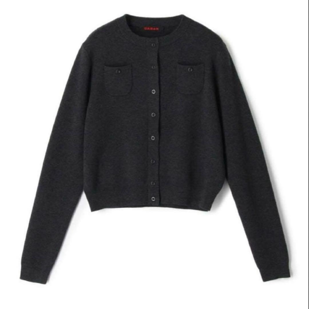 CABaN コットンカシミヤ クルーネックカーディガン　S
