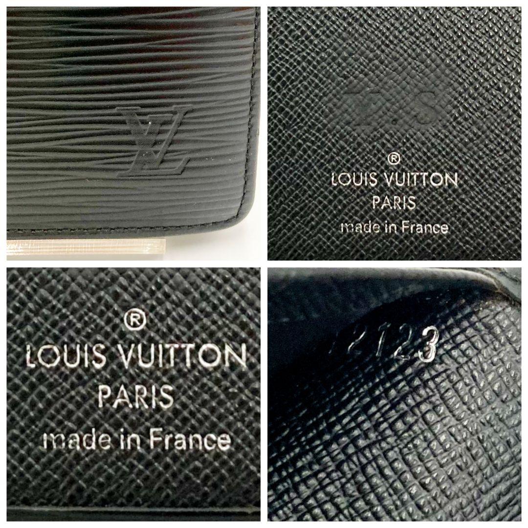 正規品 ルイヴィトン エピ ポルトフォイユ ブラザ ノワール 二つ折り 長財布