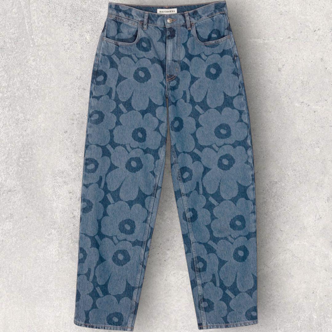 限定 marimekko Maridenim Unikko デニムパンツ 32