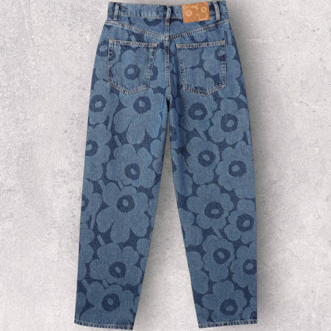 限定 marimekko Maridenim Unikko デニムパンツ 32