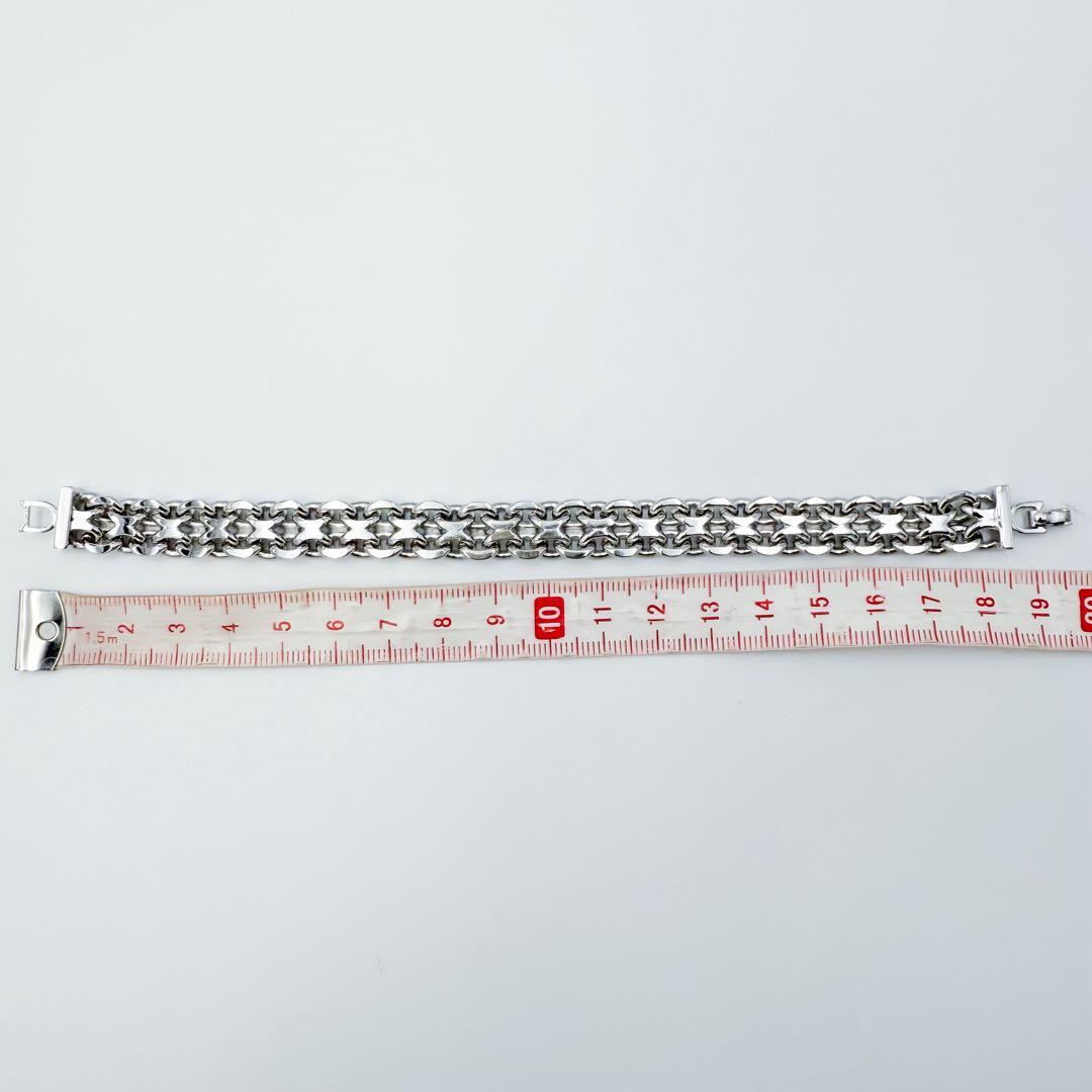 美品 ディオール CD ICON チェーンリンクブレスレット シルバー 19cm