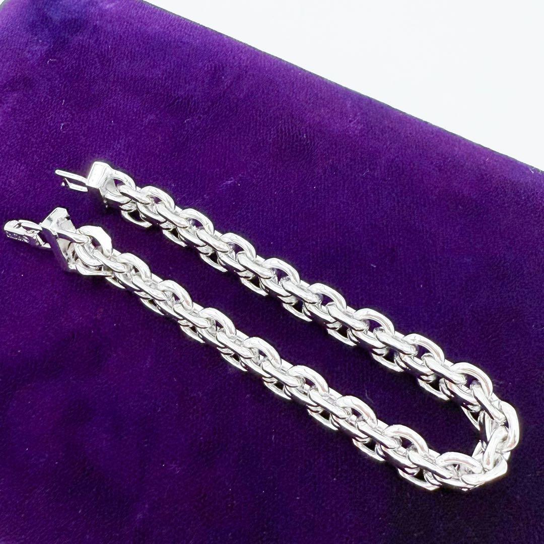 美品 ディオール CD ICON チェーンリンクブレスレット シルバー 19cm