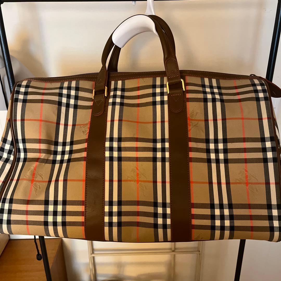 専用♪Burberry ベージュ チェック柄 ボストンバッグ