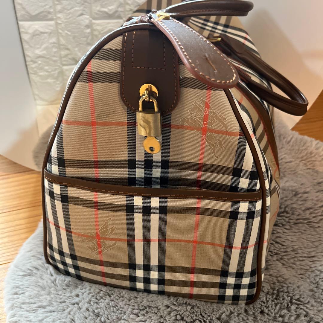 専用♪Burberry ベージュ チェック柄 ボストンバッグ