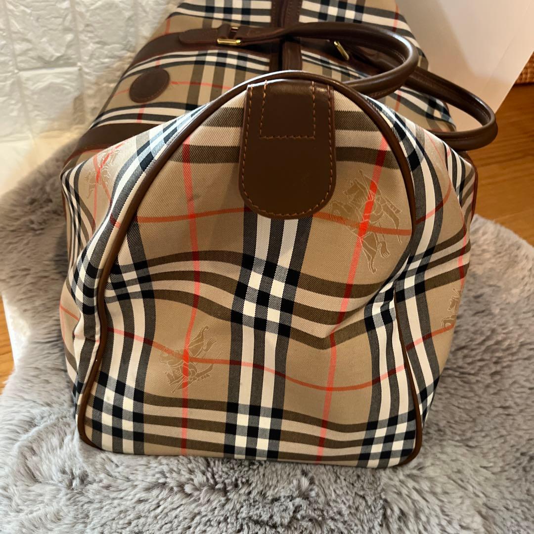 専用♪Burberry ベージュ チェック柄 ボストンバッグ