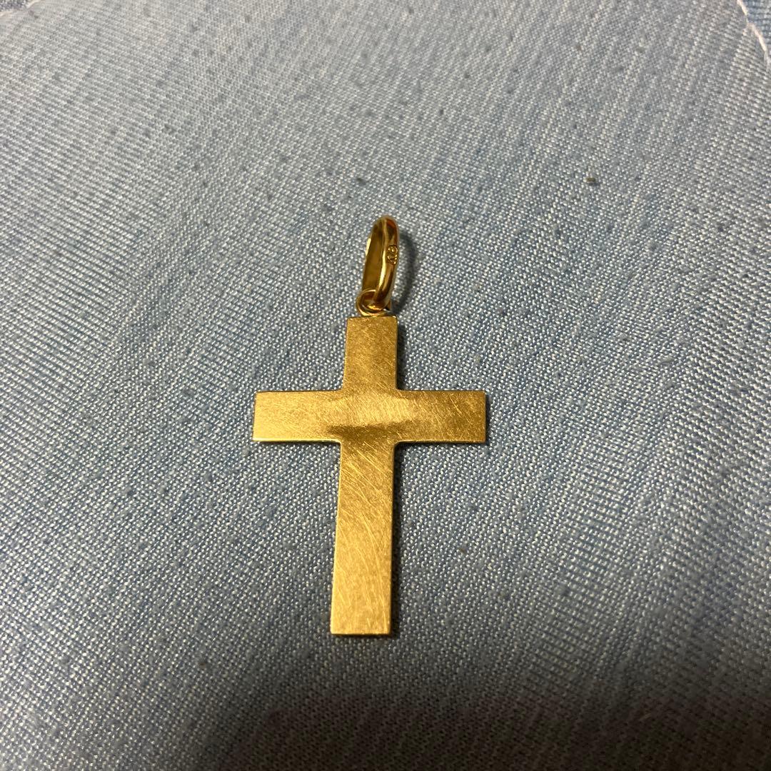18金　クロストップ　18K