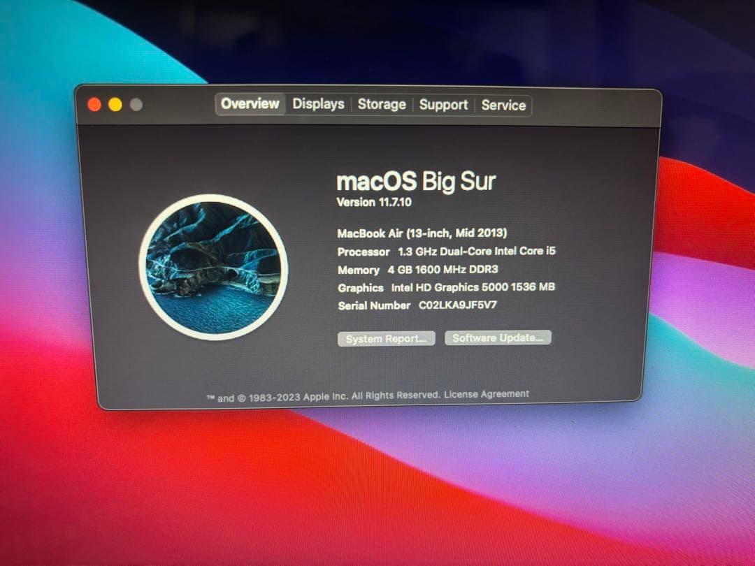 MacBook Air 13インチ　A1466 128GB 4GB