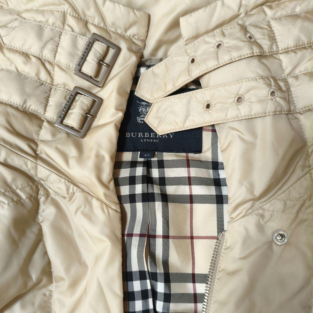 バーバリー ロンドン ロング ダウン ノバチェック キルティング コート