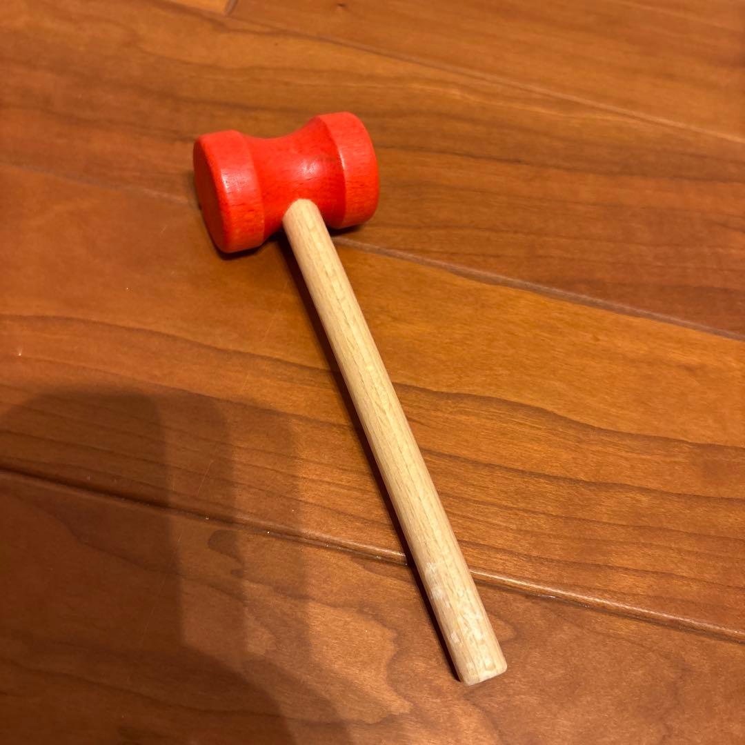 木製カラフル知育玩具 ハンマー付きNIC社