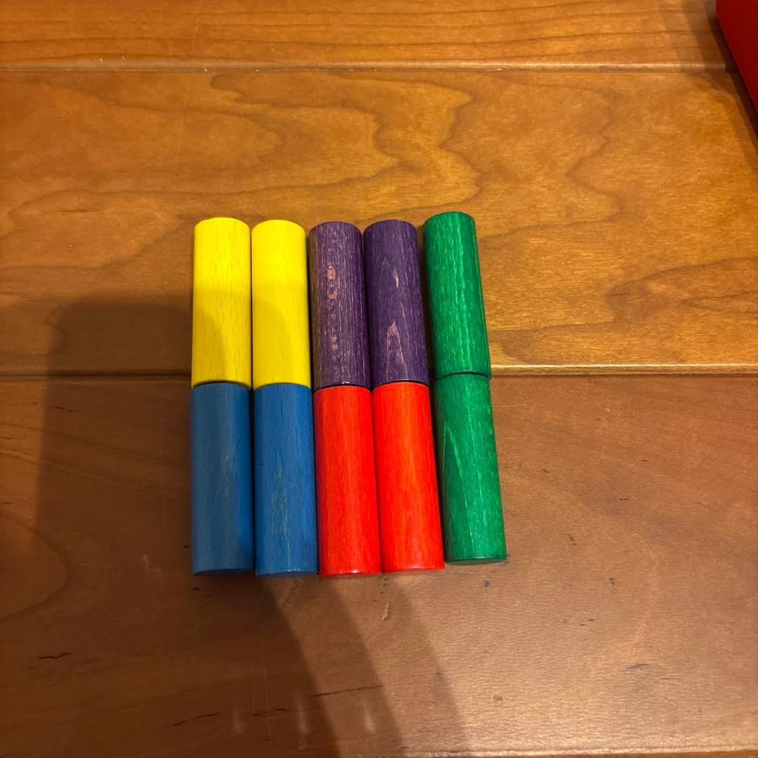 木製カラフル知育玩具 ハンマー付きNIC社