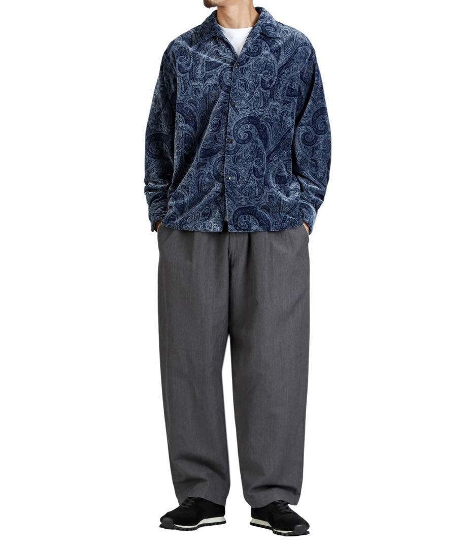 トップス GOLD PAISLEY PATTERN INDIGO VELVETEEN OP