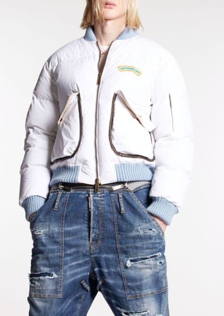 2023AW DSQUARED2 MA-1 ホワイトダウンジャケット