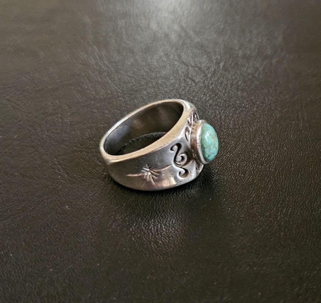 超希少品　SAAD サード　NO.8ターコイズ　リング　シルバー925　天然石