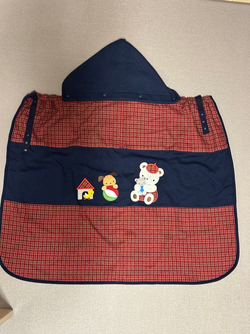 ファミリア 3wayブランケット　赤系ファミリアチェック　新品未使用