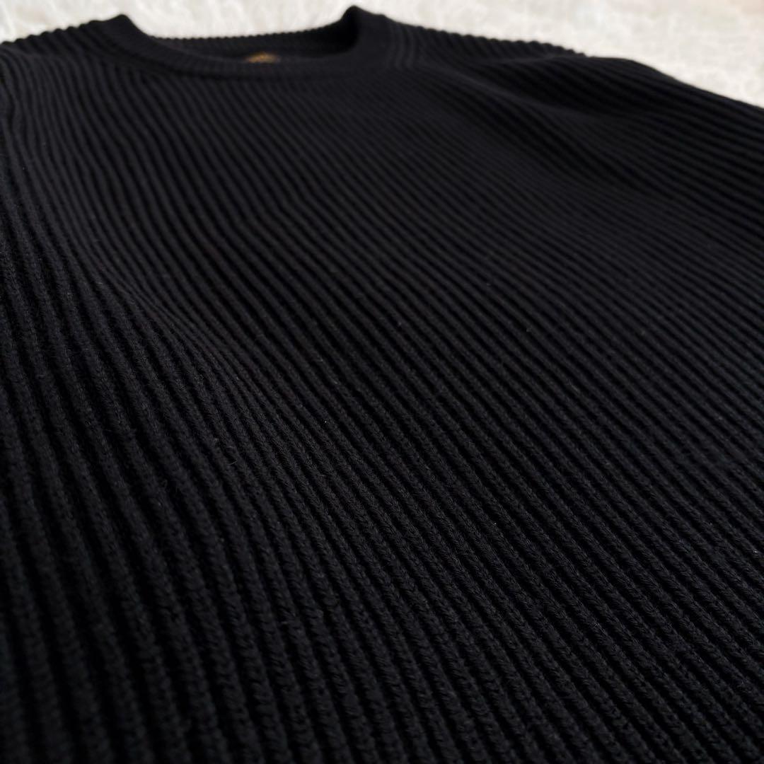 希少サイズ バトナー シグネチャー クルーネック ニットセーター 黒 サイズ5