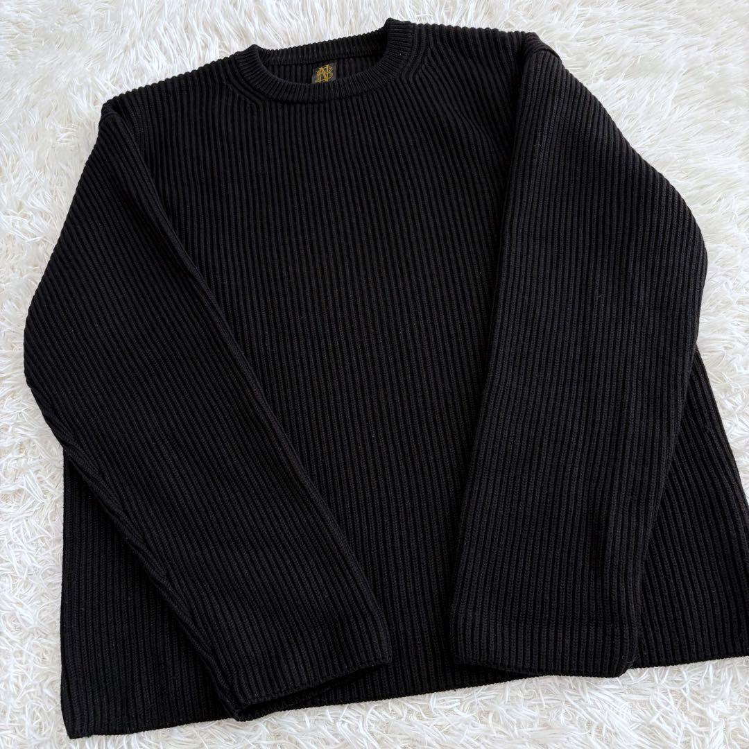 希少サイズ バトナー シグネチャー クルーネック ニットセーター 黒 サイズ5