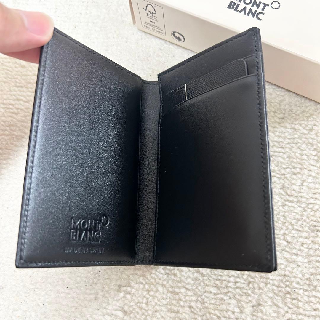 新品未使用　モンブラン　カードケース　名刺入れ　カーフレザー　黒　レザー　本革