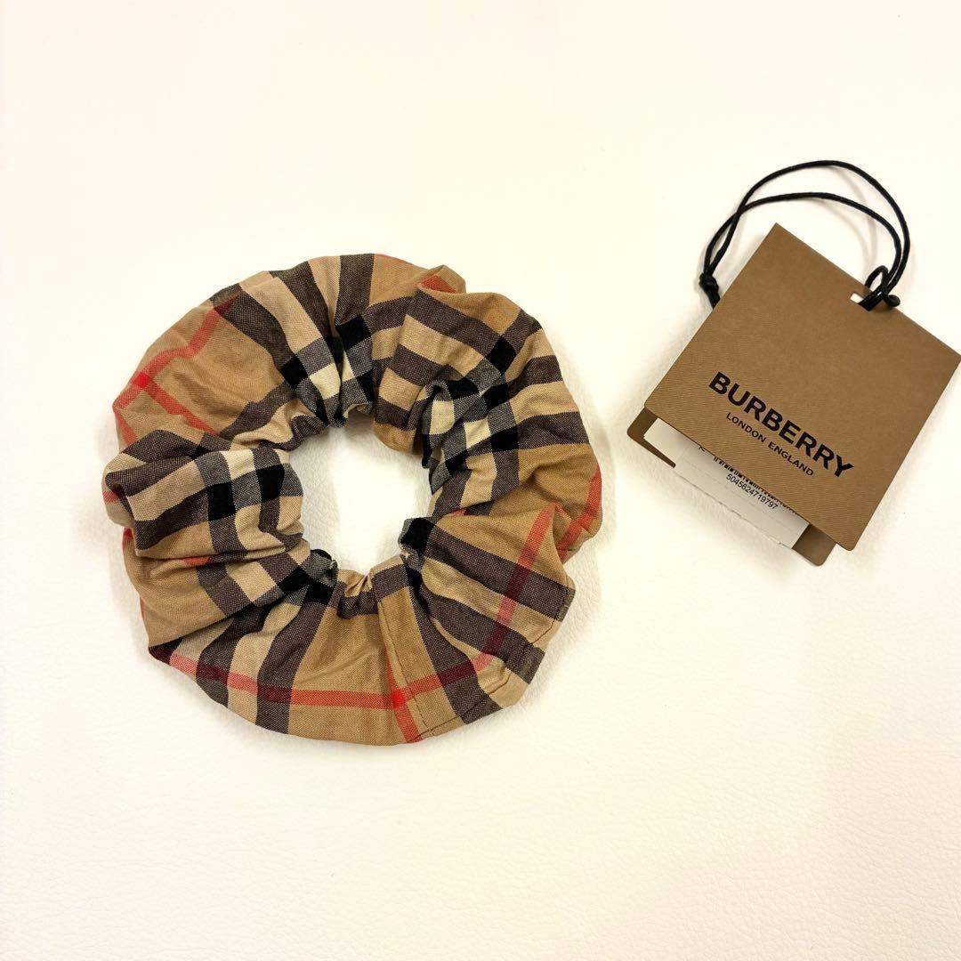 BURBERRY　バーバリー　シュシュ　髪留め　チェック柄　紙タグ付き