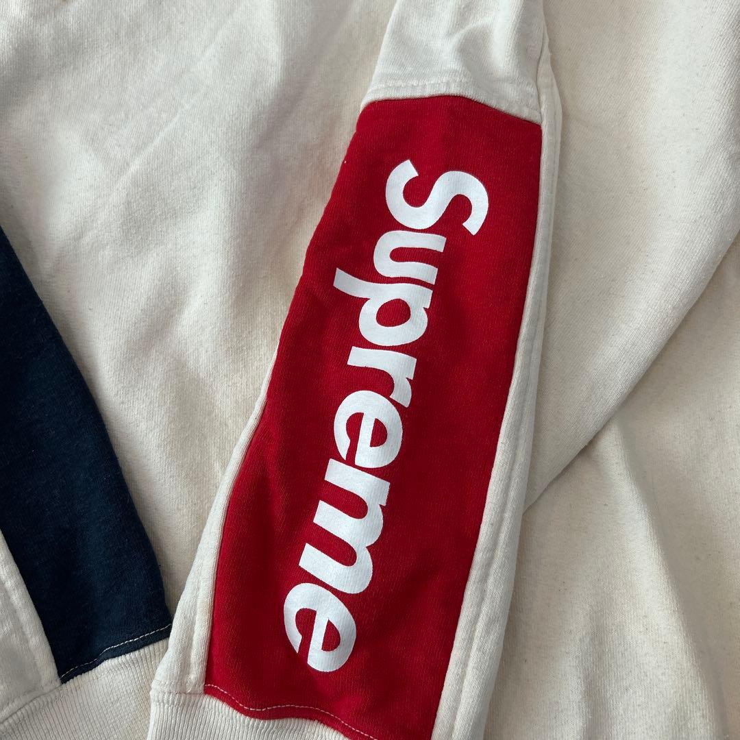 Supreme スウェット トレーナー ホワイト/レッド/ネイビー