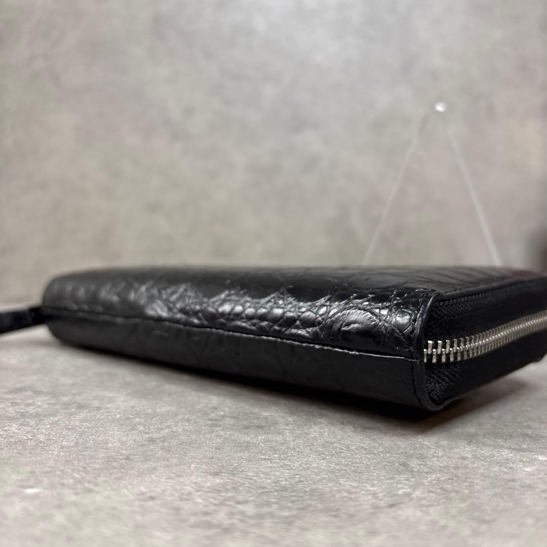 未使用級！最上級クロコダイル　鰐革　大容量　ジッパー　長財布