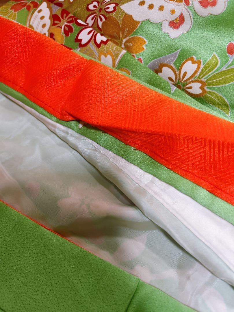 お買い得品♡七五三　7歳　女の子　フルセット　一式　緑　正絹