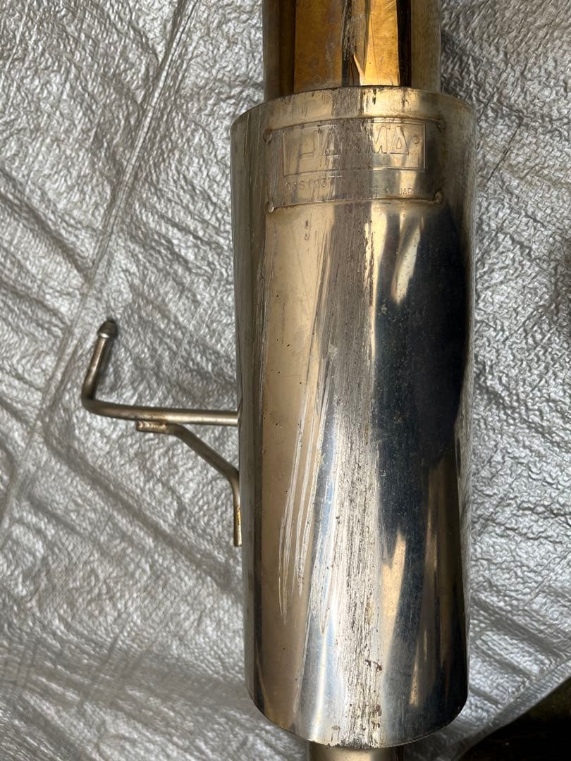 日産 K12マーチ　柿本改　GTbox チタンマフラー ブルーグラデーション