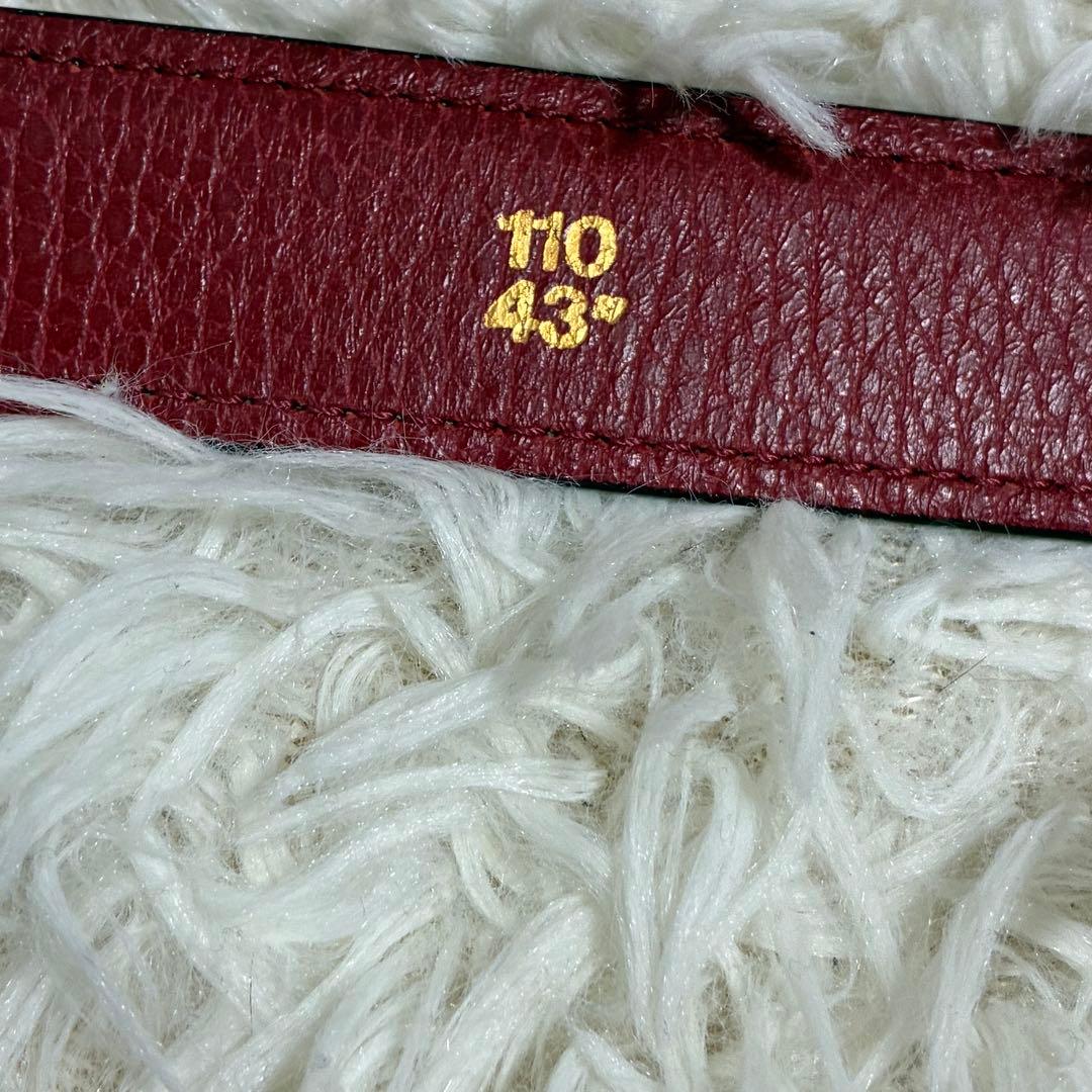 極美品 カルティエ、 マストドゥカルティエ　レザー ベルト ゴールドCバックル