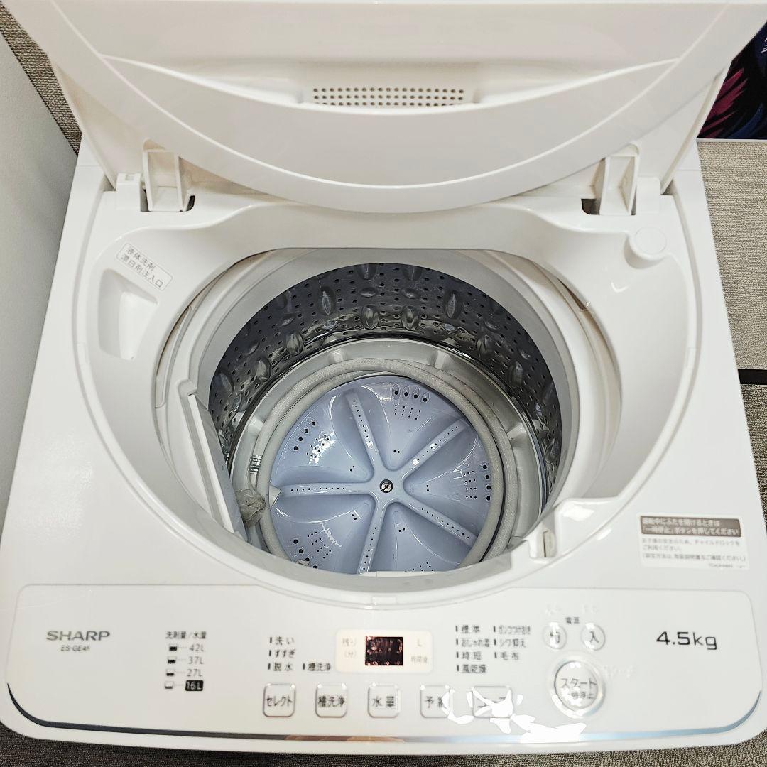 SET 42 SHARP 全自動洗濯機 4.5kg ホワイト